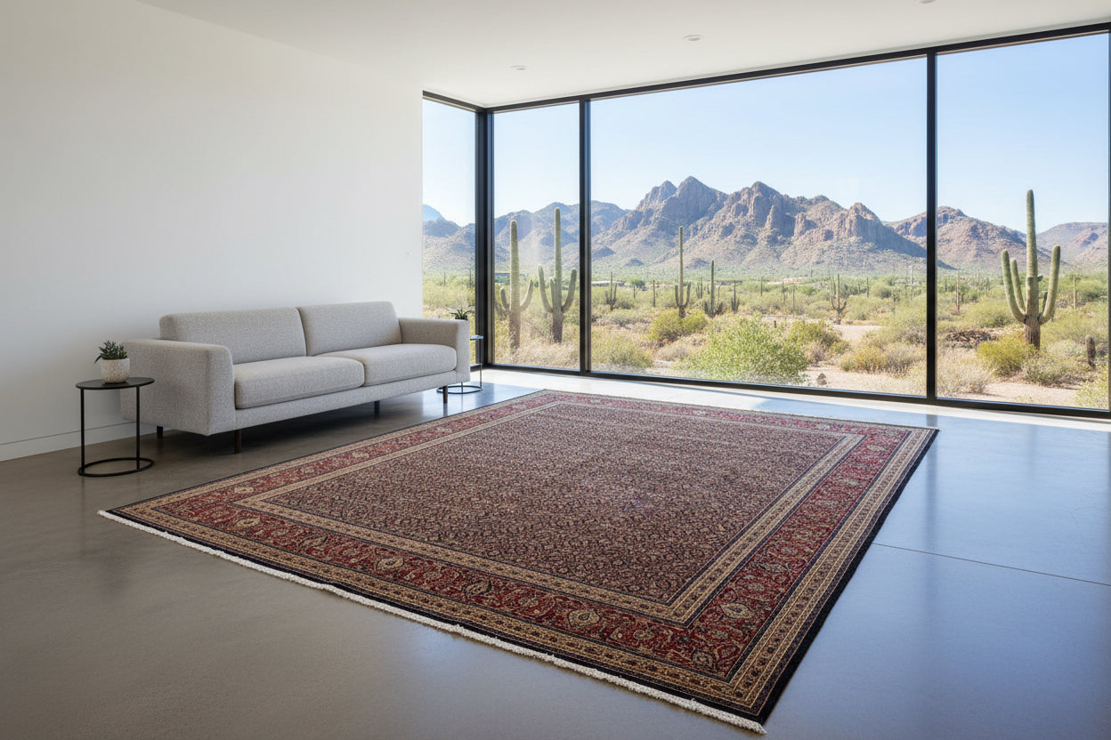 Hand-Knotted Persian Herati Rug - 11’9”x14’5”