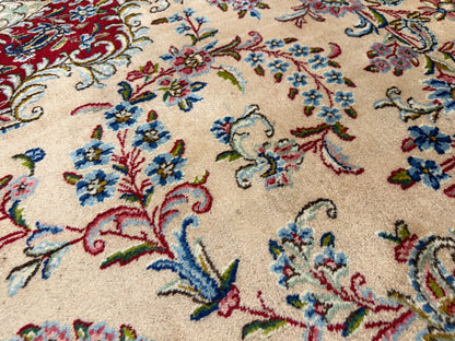10’2”x13’9” Hand-Knotted Persian Kerman Signed Area Rug