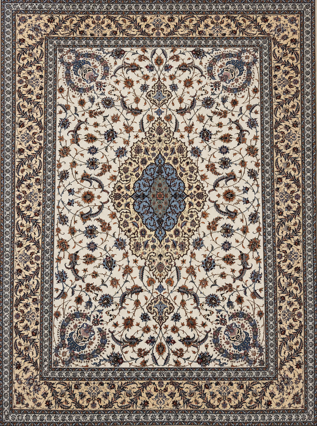 Hand-Knotted Persian Isfahan Rug - Signed Fatehi - 8’6”x12’