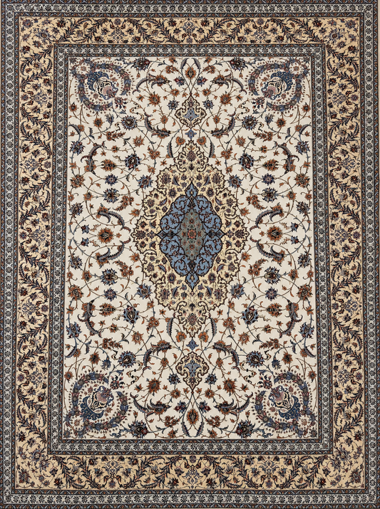 Hand-Knotted Persian Isfahan Rug - Signed Fatehi - 8’6”x12’