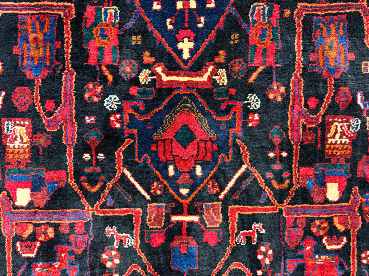 Hand-Knotted Persian Nahavand Rug - 5'7"x10'6"