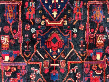 Hand-Knotted Persian Nahavand Rug - 5'7"x10'6"