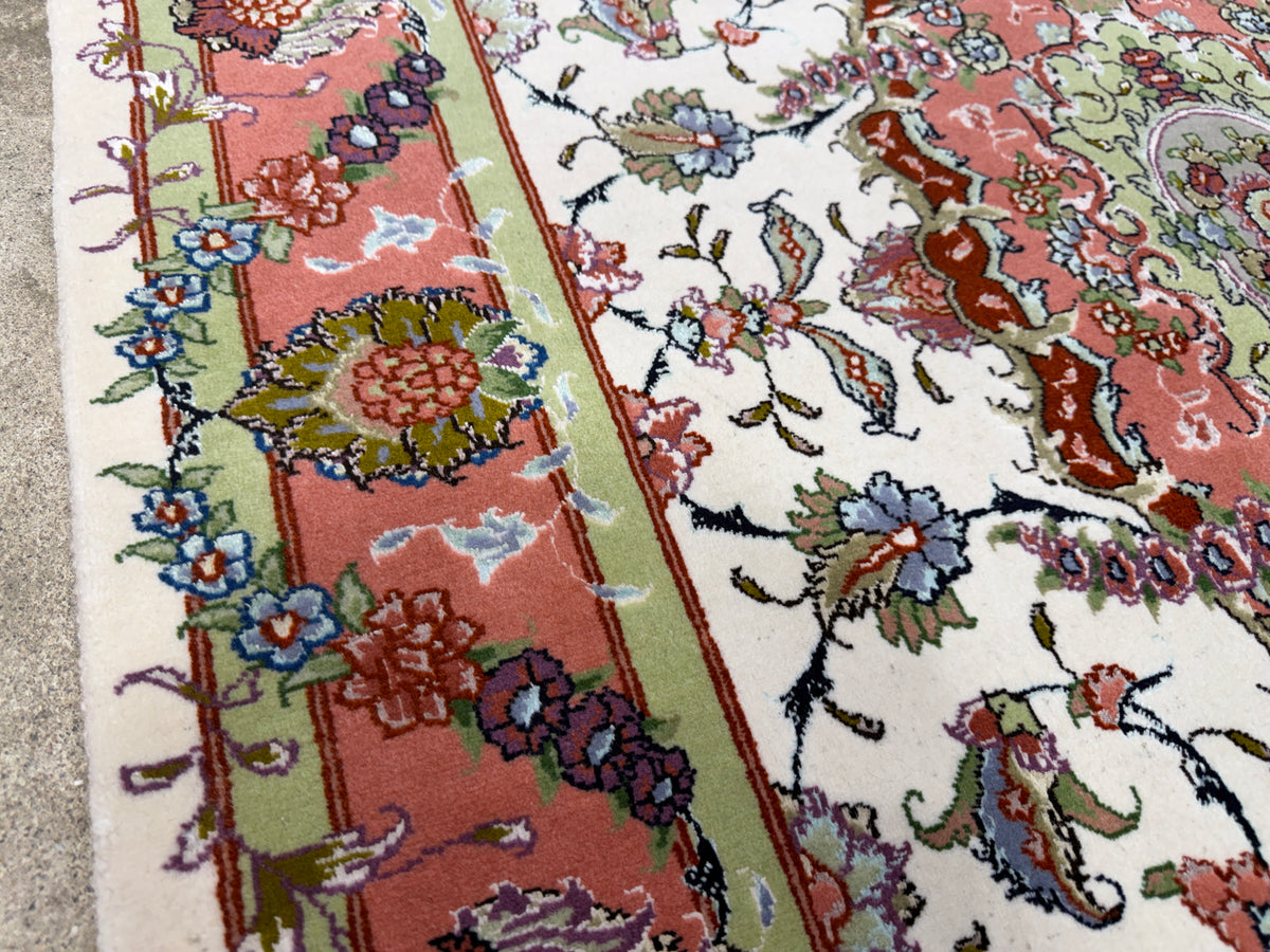 Hand-Knotted 60 Raj Persian Tabriz Rug - 3'1"x5'3"