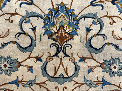 9’6”x12’6” Hand-Knotted Persian Kashan Area Rug
