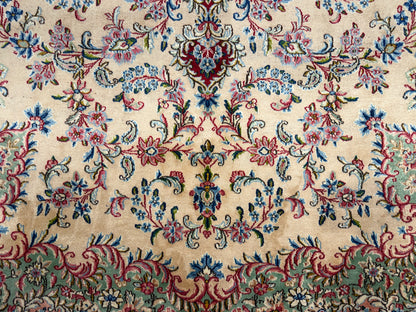 10’2”x13’9” Hand-Knotted Persian Kerman Signed Area Rug