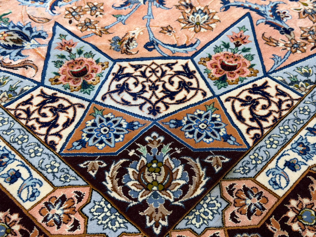 Hand-Knotted Persian Isfahan Rug - Signed Asachi - 5’x7’8”