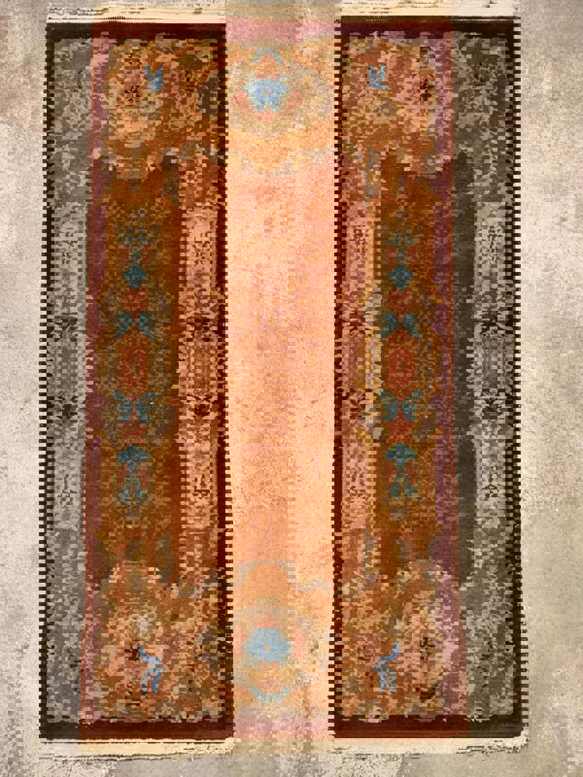 2'x4' Antique Handmade 100% Wool Rug
