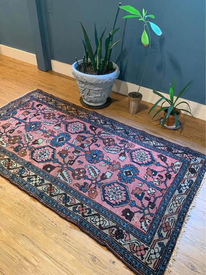 3’5”x6’ Antique Handmade Persian Hamadan Rug