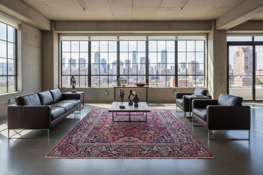 Hand-knotted Persian Kashmar Rug - 9’6”x12’6”