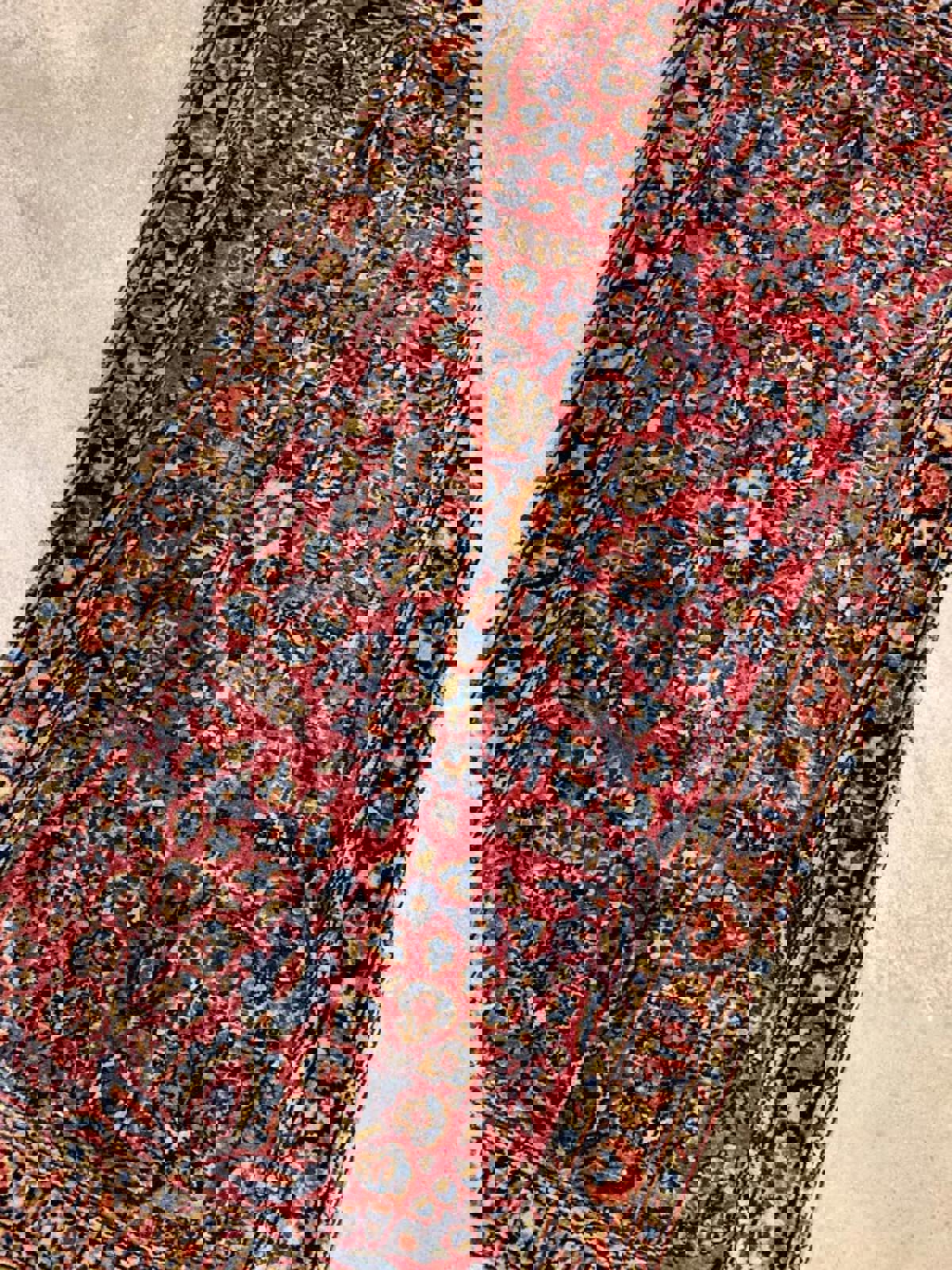 2'1"x4' Antique Handmade 100% Wool Persian Sarouk Rug