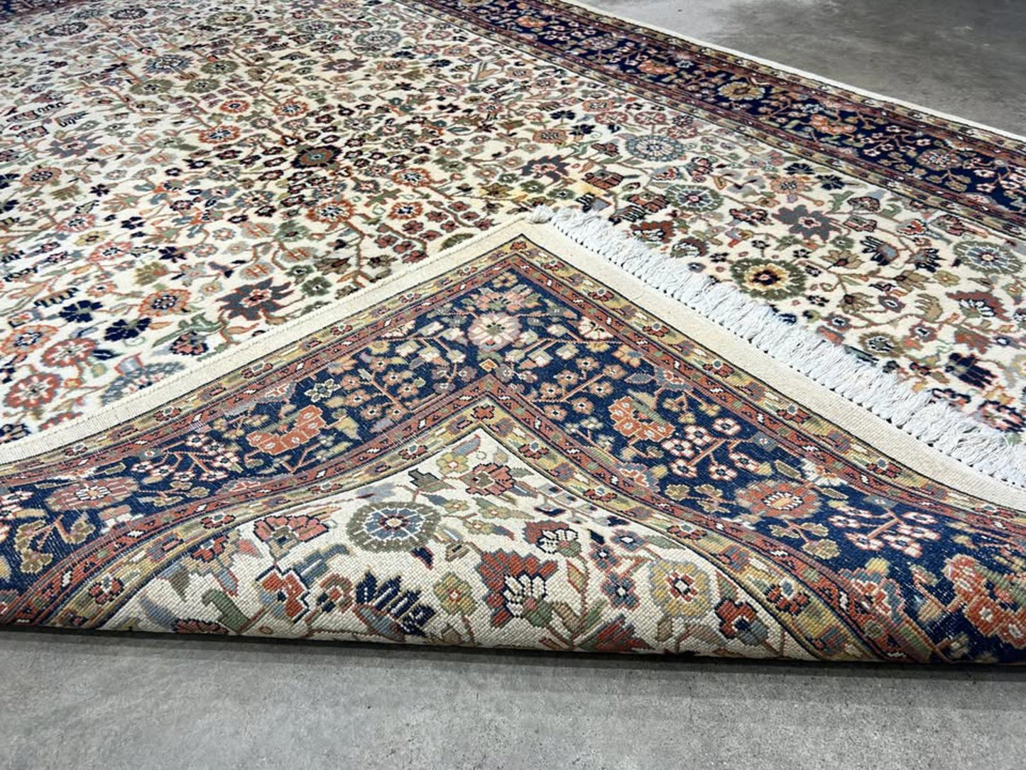 6'8"x9'1" Handmade Wool IndoTabriz Rug