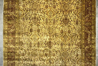 9'x11'9" Handmade 100% Wool All-over Indian Rug