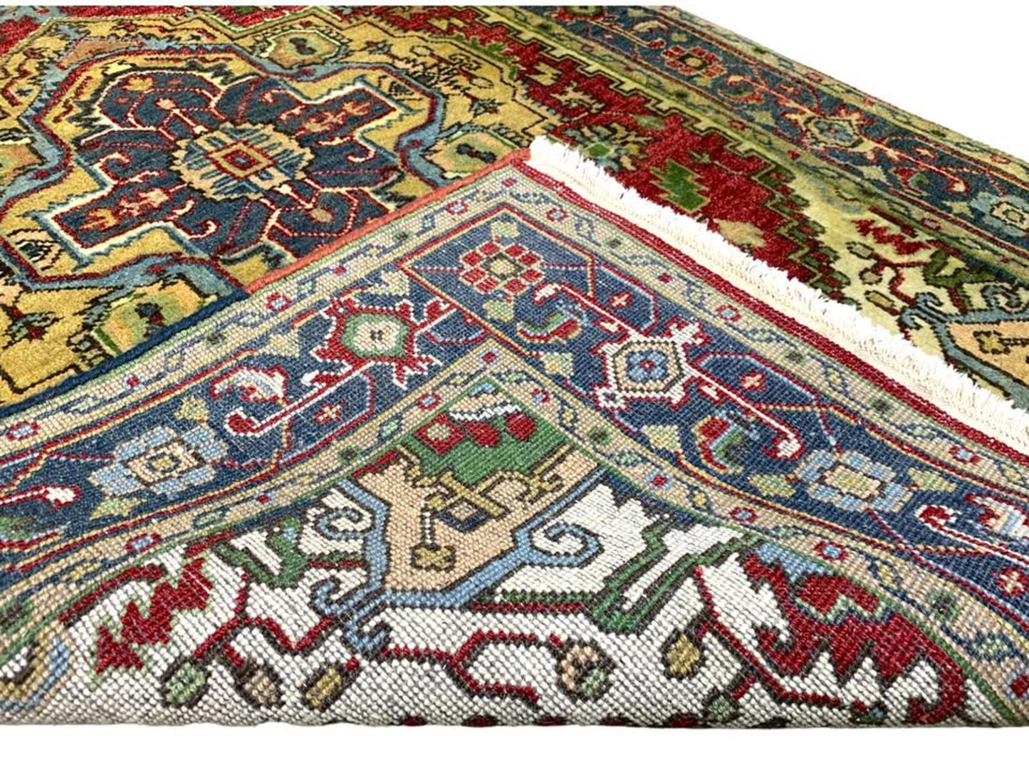 4'x6' Handmade 100% Wool Indo-Heriz Rug