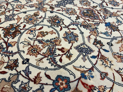 3’5”x5’9” Hand-Knotted  Fine Wool & Silk Isfahane Seirafian Area Rug - Signed