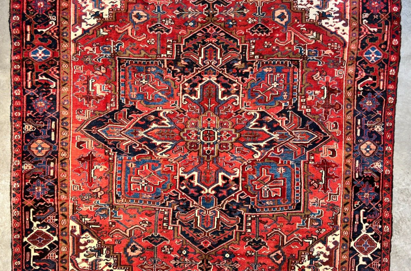 8'3"x11'4" Hand-Knotted 100% Wool Pile Herize Rug