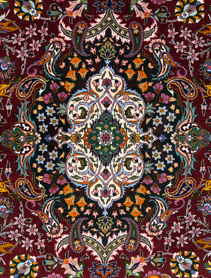 Hand-Knotted Persian Tabriz 60 Raj Rug - 4'9"x6'10"