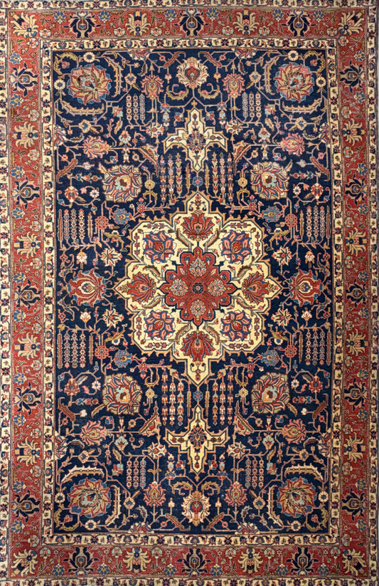Hand-Knotted Persian Heriz Rug - 7’9”x11’6”
