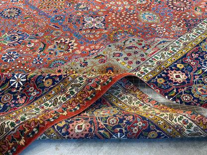 Hand-Knotted Persian Tabriz Rug - 9’10”x13’5”
