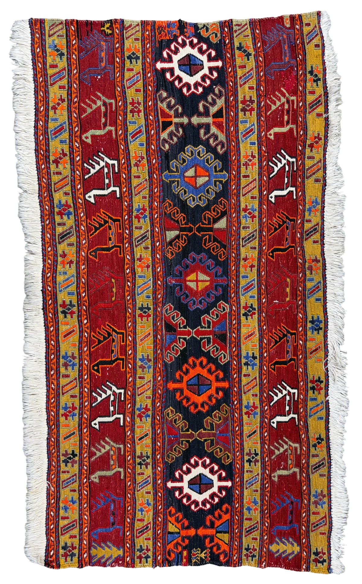 Flatweave Persian Qashghai Rug - 2’2”x4’1”