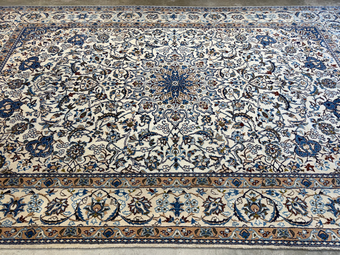 Hand-Knotted 9 La Persian Nain Rug - 6’7”x10’5”