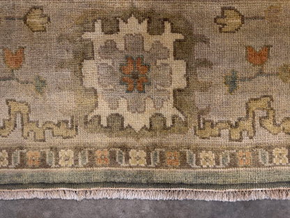 8’x10’ Hand-Knotted Wool Oushak Area Rug