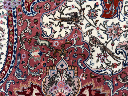 Hand-Knotted 70 Raj Persian Tabriz Pictorial Rug - 10’4”x13’3”