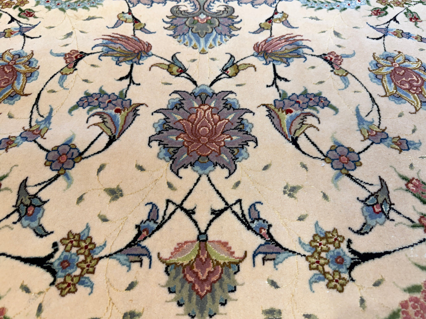 Hand-Knotted 60 Raj Persian Tabriz Rug - 10’x13’1”