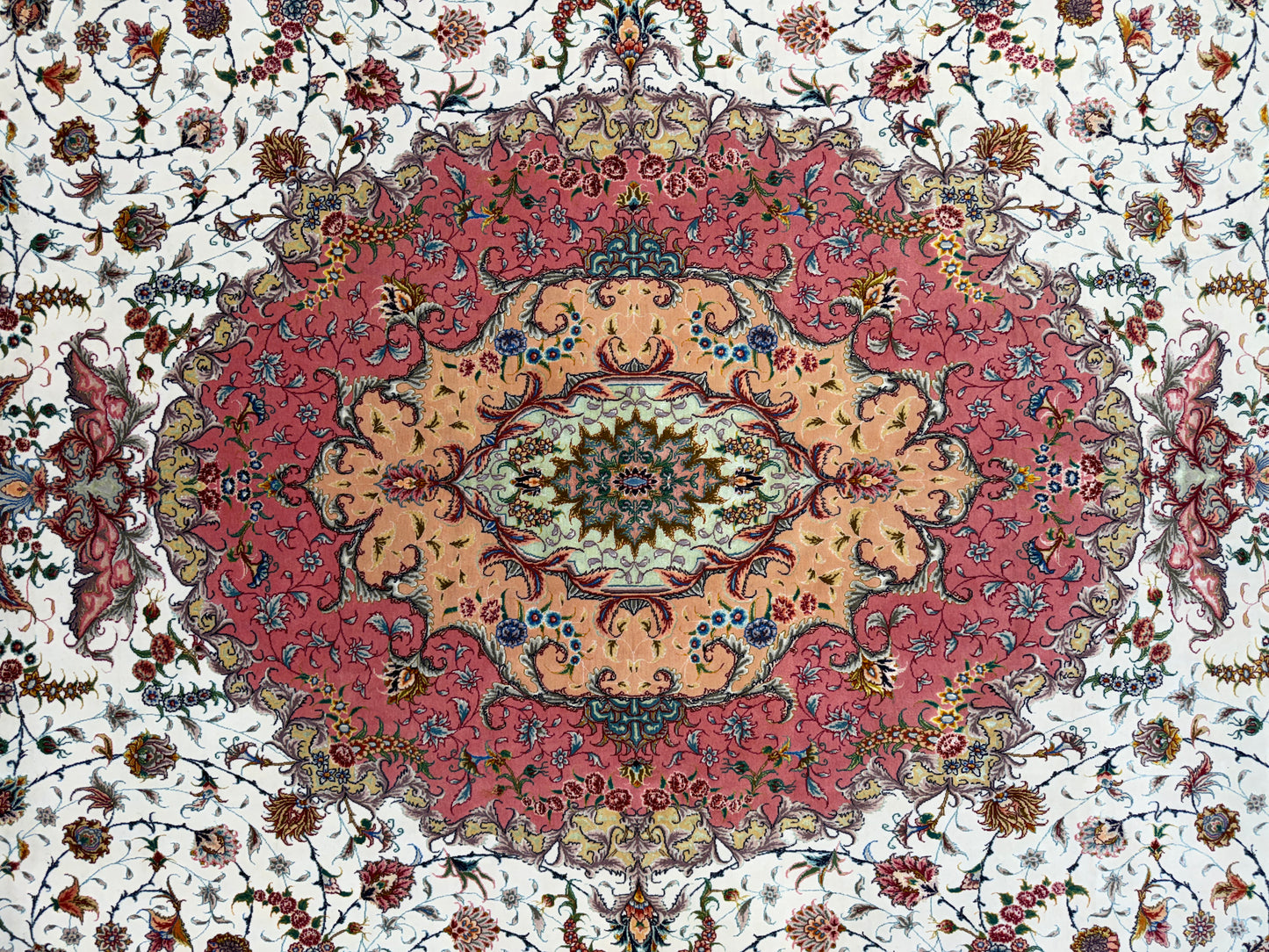 9’11”x13’6” Hand-Knotted 70 Raj Persian Tabriz Rug - Signed Aghajani