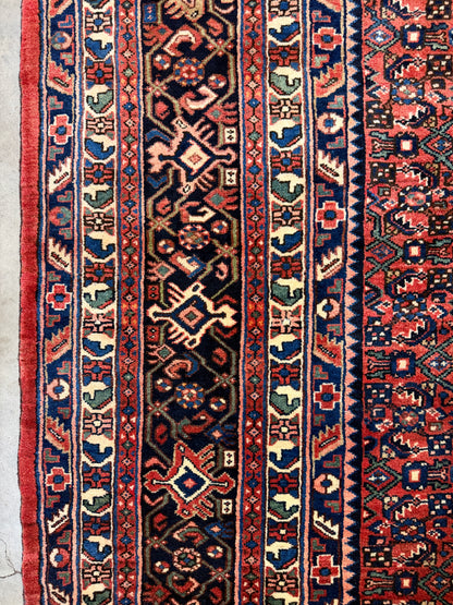 Hand-Knotted Persian Hamadan Rug - 10’6”x17’2”