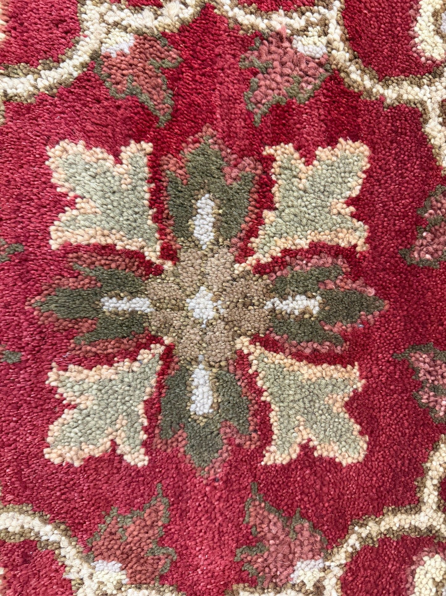 8’ Diameter Hand-Knotted Wool Indian Round Oriental Rug - 8x8 Handmade Carpet