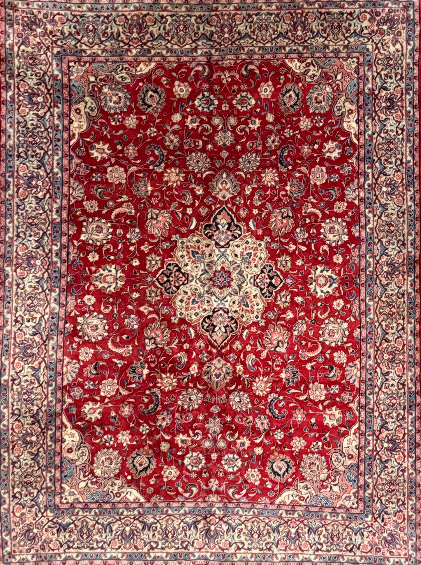 Hand-Knotted Persian Sarouk Rug - 9’6”x12’9”