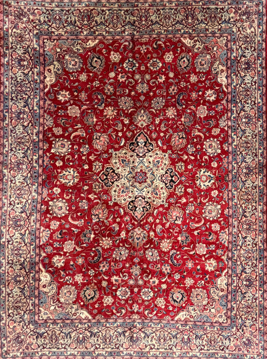 Hand-Knotted Persian Sarouk Rug - 9’6”x12’9”