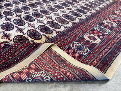 8’2”x10’2” Hand-Knotted Wool Bokhara Area Rug