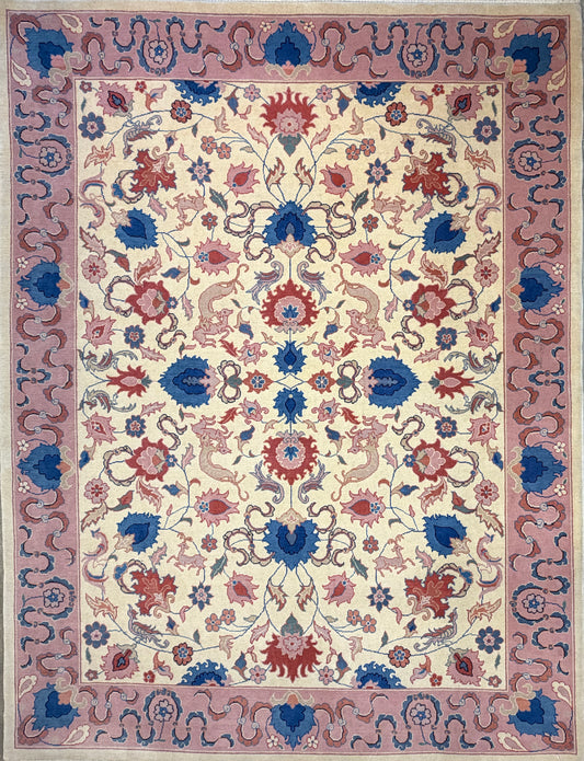 7’10”x10’2” Hand-Knotted Wool Tabriz Romanian Area Rug