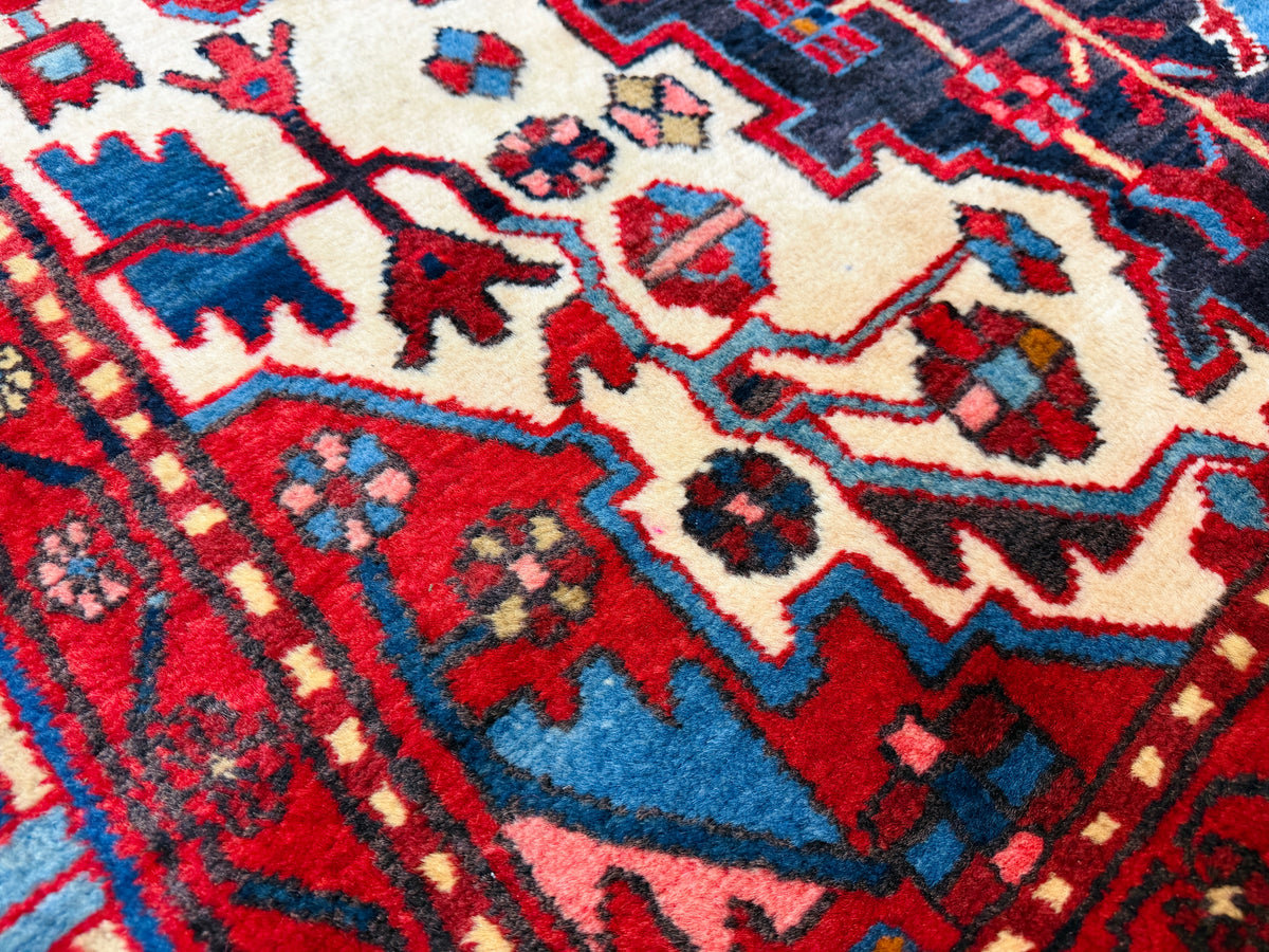 Hand-Knotted Persian Hamadan Rug - 5'8"x10'11"