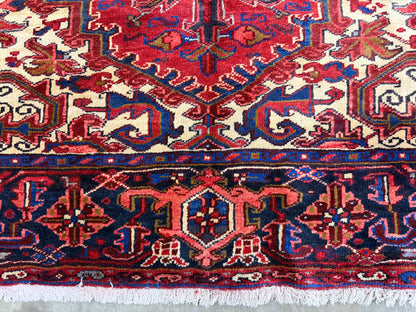 Hand-Knotted Persian Heriz Rug - 9’3”x11’9”