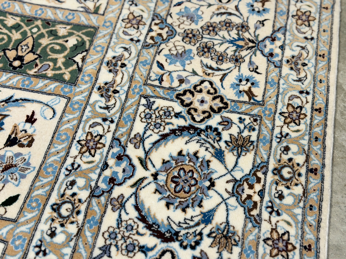 Hand-Knotted 6 La Persian Nain Rug - Signed Habibian - 6'9"x10'2"