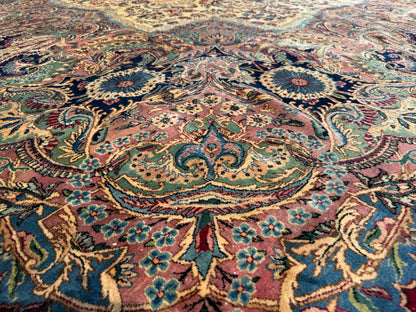 Hand-Knotted 60 Raj Persian Lavar Kerman Rug (As-Is)- 13’10”x19’11”