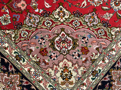 Hand-Knotted 60 Raj Persian Tabriz Rug - 6'7"x9'10"