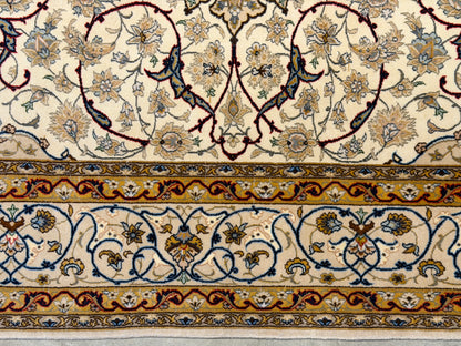 Hand-Knotted Persian Isfahan Rug - Signed Seirafian - 5’x7’9”