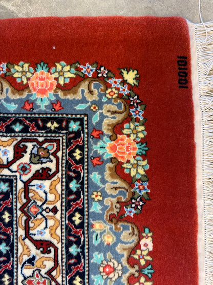 9’8”x13’3” Very Fine Hand-Knotted Persian Tabriz 80 Raj Signed Emad Fakher Area Rug