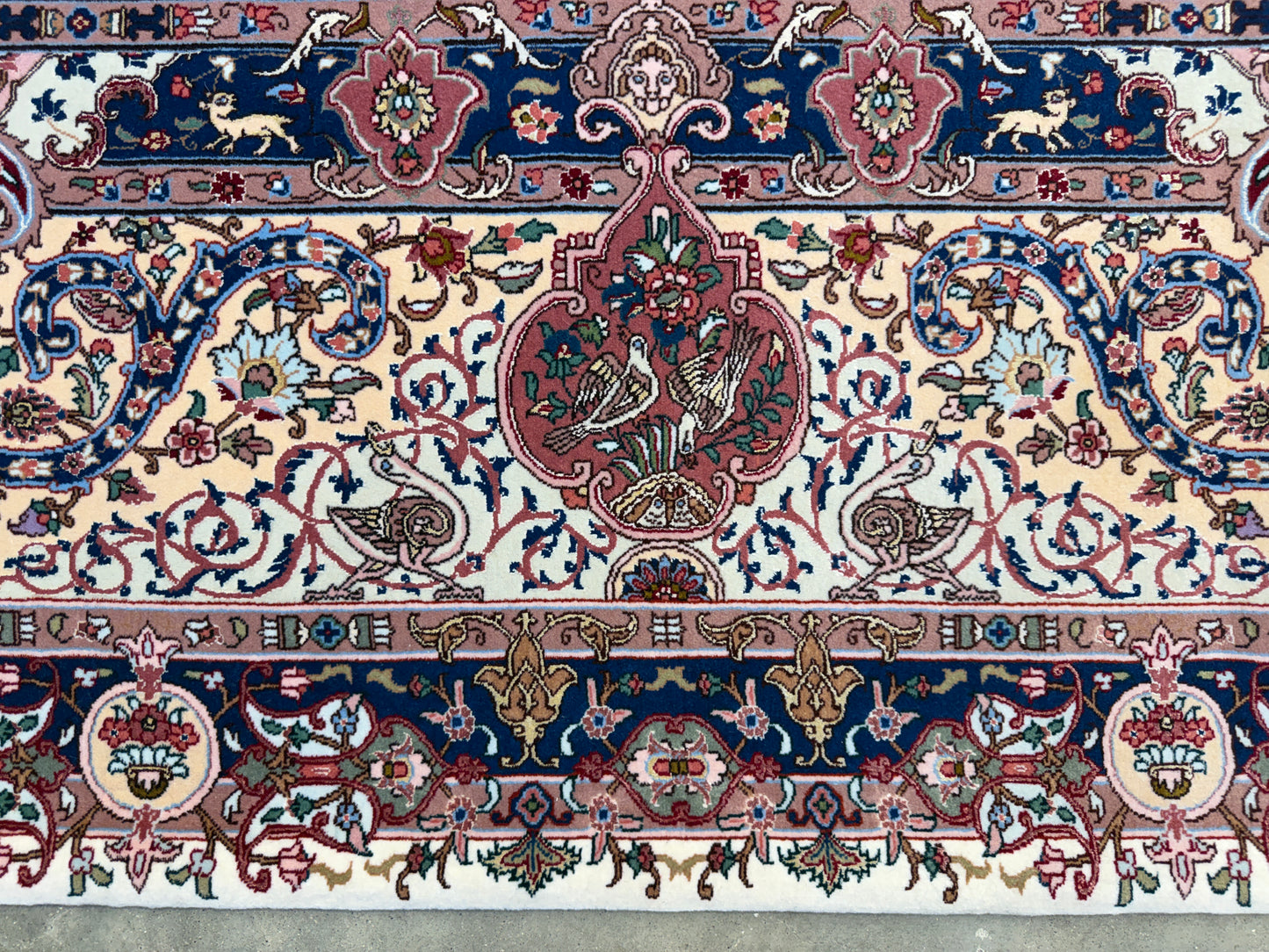 Hand-Knotted 70 Raj Persian Tabriz Pictorial Rug - 10’4”x13’3”