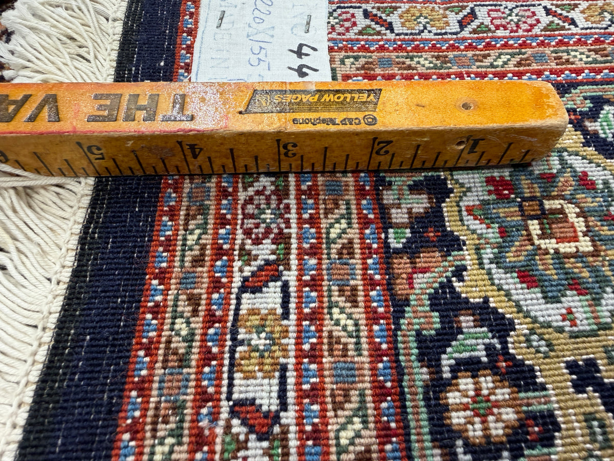 Hand-Knotted Persian Tabriz Mahi Rug - 5'1"x7'2"