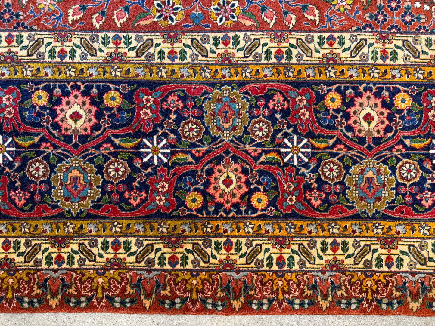 Hand-Knotted Persian Tabriz Rug - 9’10”x13’5”
