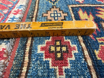 11’x12’3” Hand-Knotted Wool Kazak Area Rug
