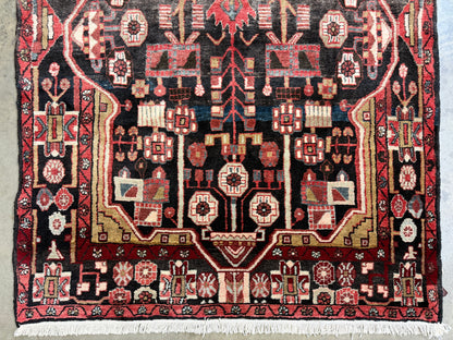 Hand-Knotted Persian Nahavand Rug - 4’10”x10’11”