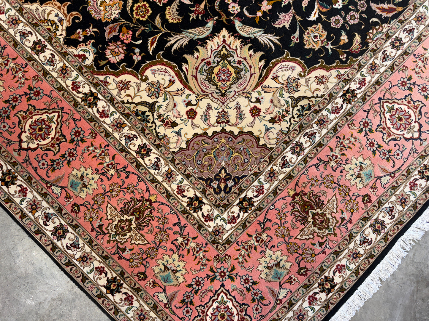 Hand-Knotted 50 Raj Persian Tabriz Rug - 9’11”x12’11”