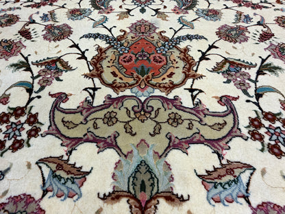 10’x12’9” Fine Hand-Knotted Persian Tabriz Area Rug