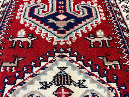 Hand-Knotted Kazak Runner - 2’6”x14’1”