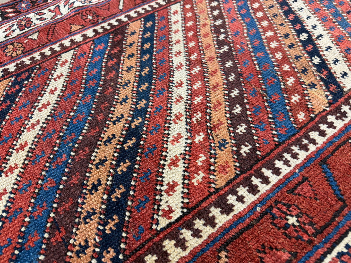 Hand-Knotted Antique Kurdish Runner - 3’1”x12’11”